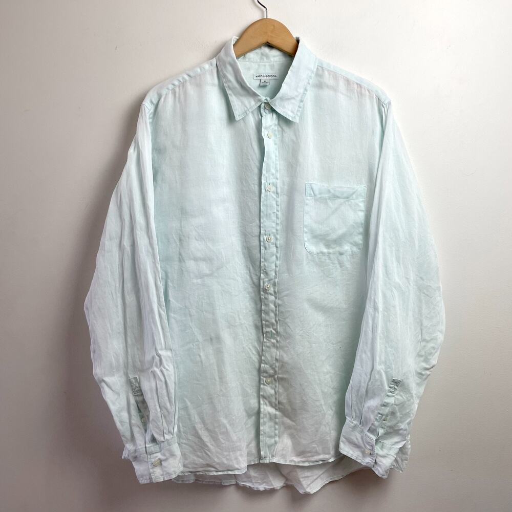 Martin Gordon Linen Button Up Shirt XL Summer Staple Elevated Basic Lightweight